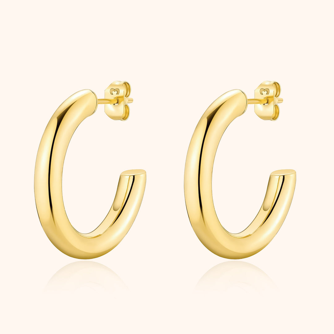 Half-Round Earrings - Elodie-Gold-State of Style