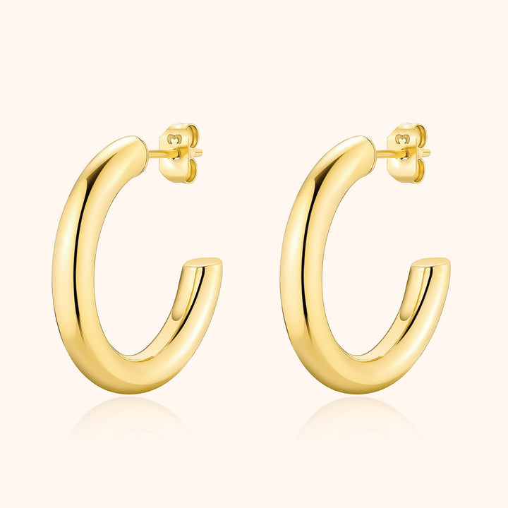 Half-Round Earrings - Elodie-Gold-State of Style
