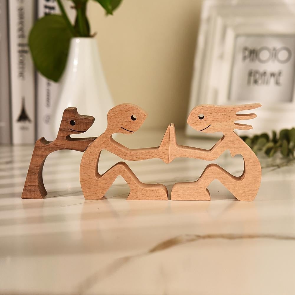 Hand-carved Dog Figurine - HeartBond-Family-State of Style