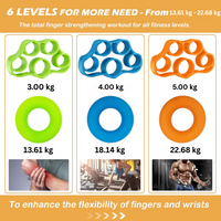 Hand Grip Strengthener Set (6 Pieces)-Hand grip amplifier-State of Style