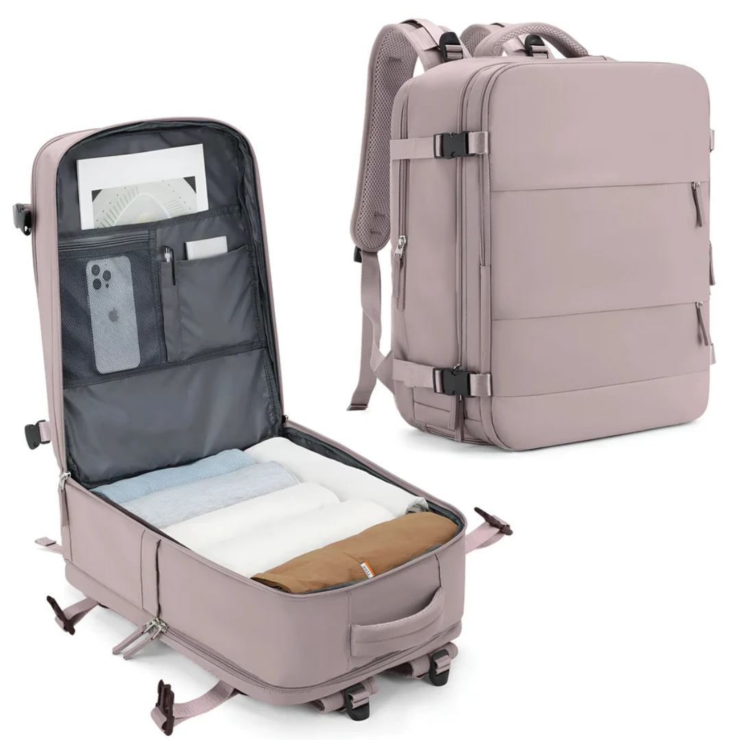 Hand luggage suitcase with Spacious Capacity - TravelMate-Pink-State of Style