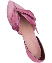 Handcrafted lace ballerinas with rose blossoms – Odette-Pink-3-State of Style