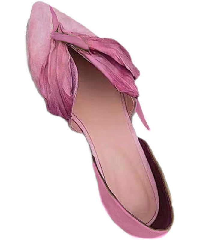 Handcrafted lace ballerinas with rose blossoms – Odette-Pink-3-State of Style