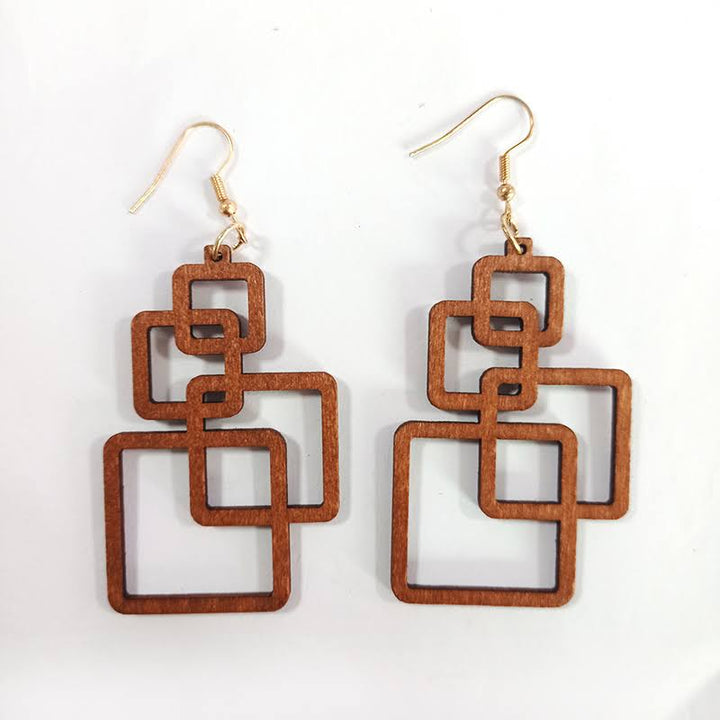 Handcrafted Wooden Drop Earrings | Eco-Friendly Fashion-State of Style