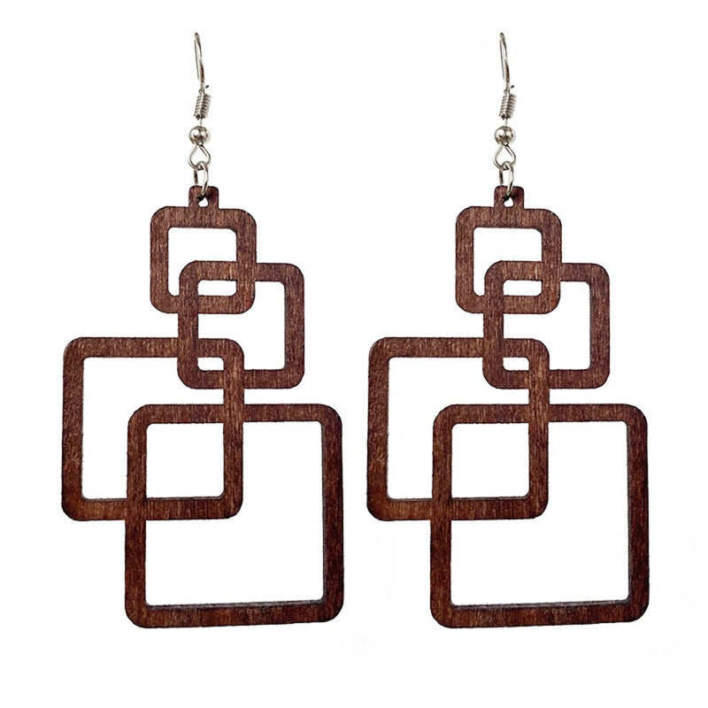 Handcrafted Wooden Drop Earrings | Eco-Friendly Fashion-State of Style