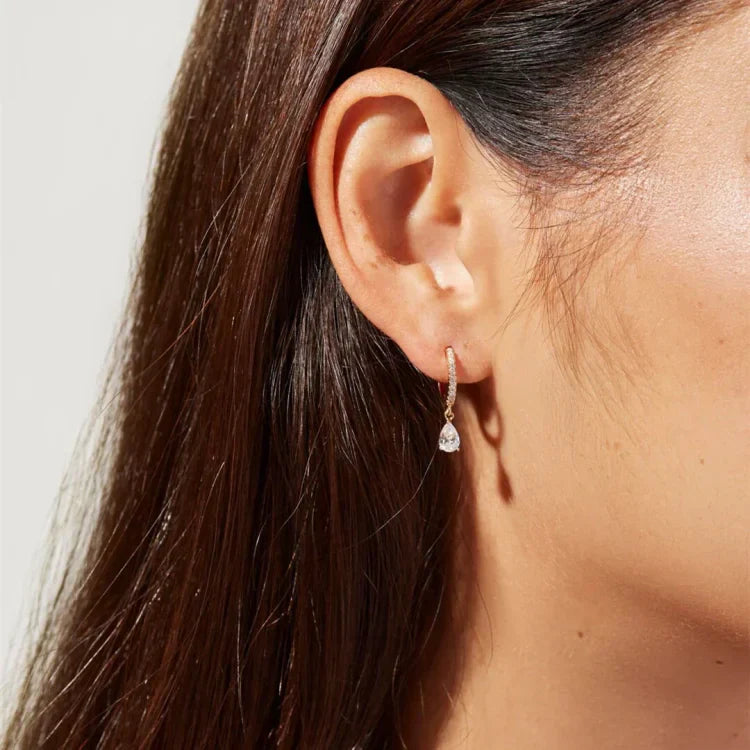 Handmade 14K Gold-Plated Zirconia Earrings - Valerie-State of Style