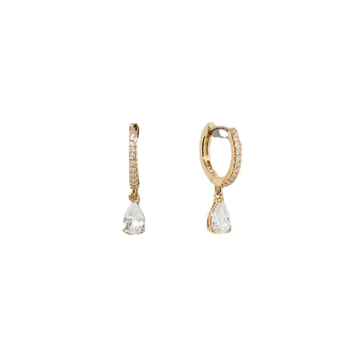 Handmade 14K Gold-Plated Zirconia Earrings - Valerie-State of Style
