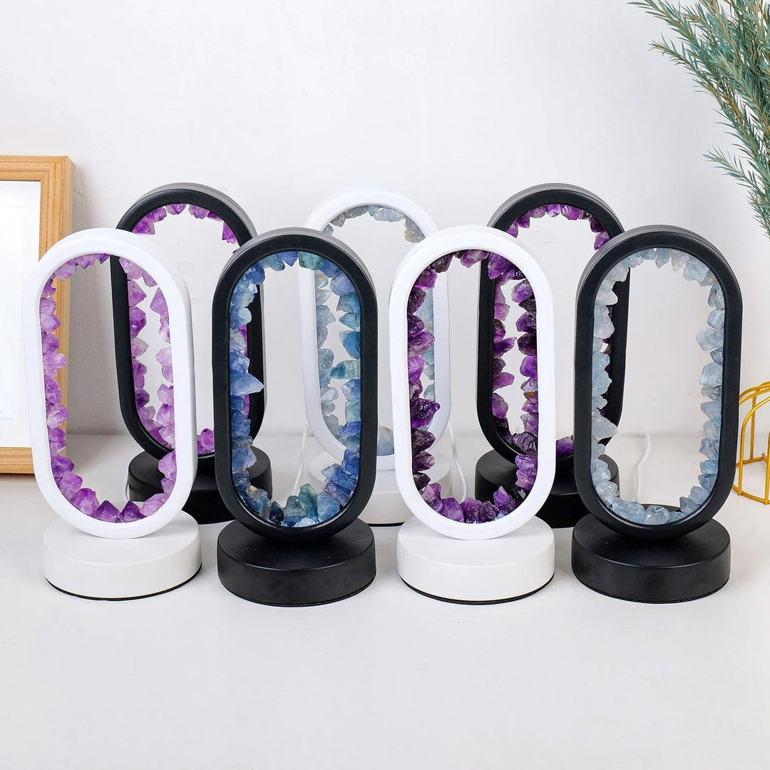 Handmade Amethyst Lamp - Serenith-Amethyst Raw Black-State of Style