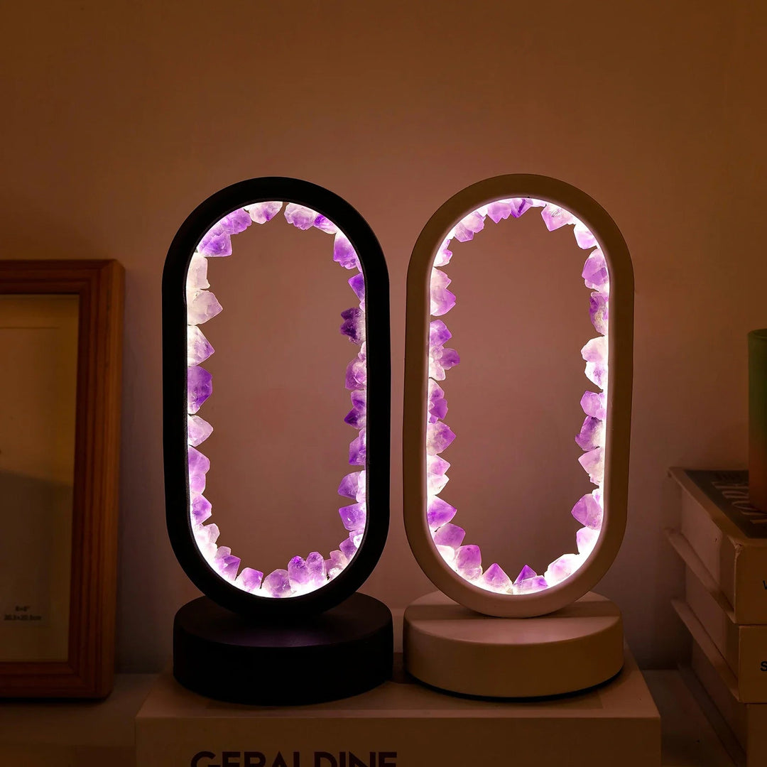 Handmade Amethyst Lamp - Serenith-Amethyst Raw Black-State of Style