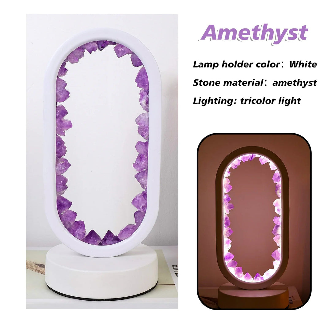 Handmade Amethyst Lamp - Serenith-Amethyst Raw Black-State of Style