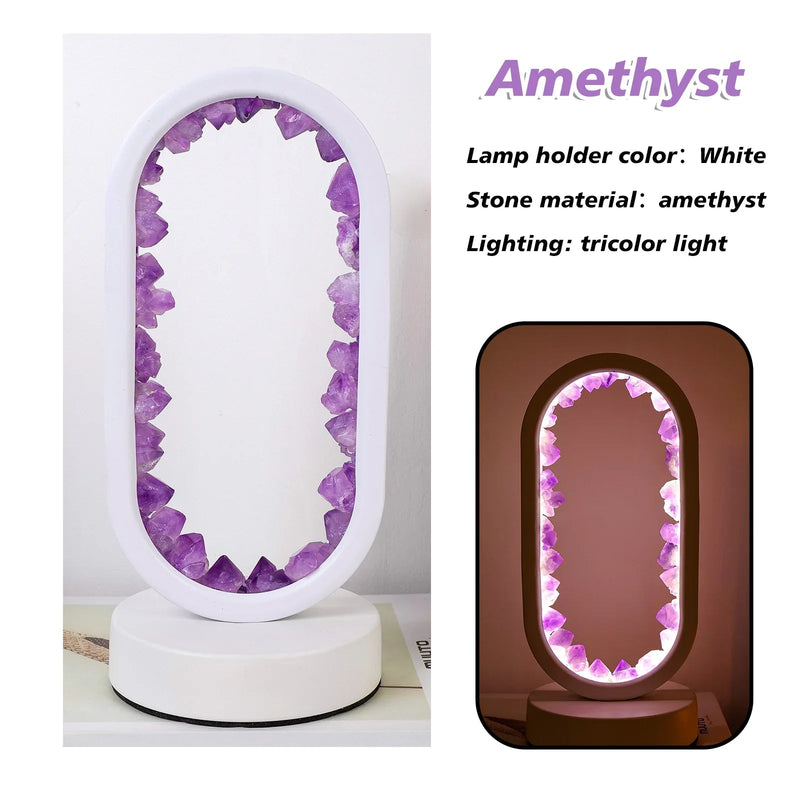 Handmade Amethyst Lamp - Serenith-Amethyst Raw Black-State of Style