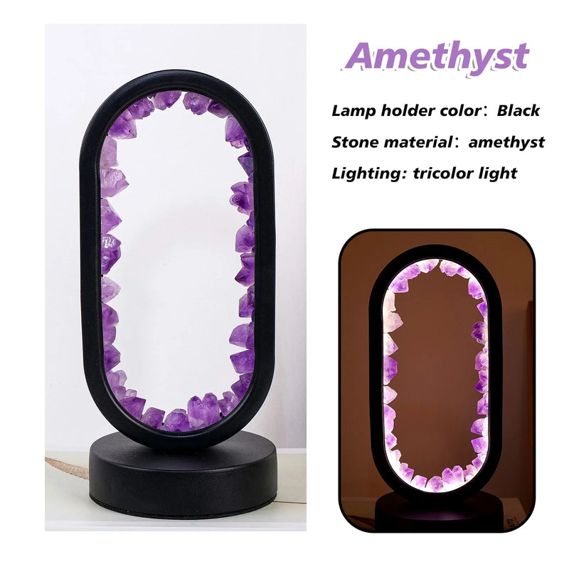 Handmade Amethyst Lamp - Serenith-Amethyst Raw Black-State of Style
