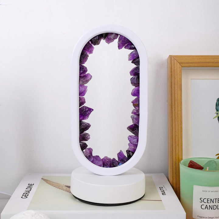 Handmade Amethyst Lamp - Serenith-Amethyst Raw Black-State of Style