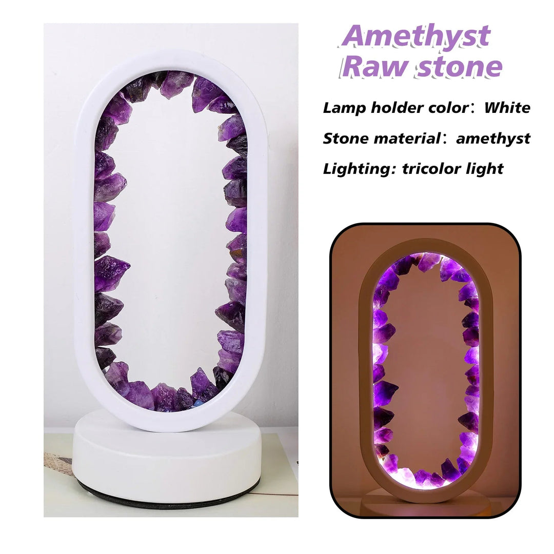 Handmade Amethyst Lamp - Serenith-Amethyst Raw Black-State of Style
