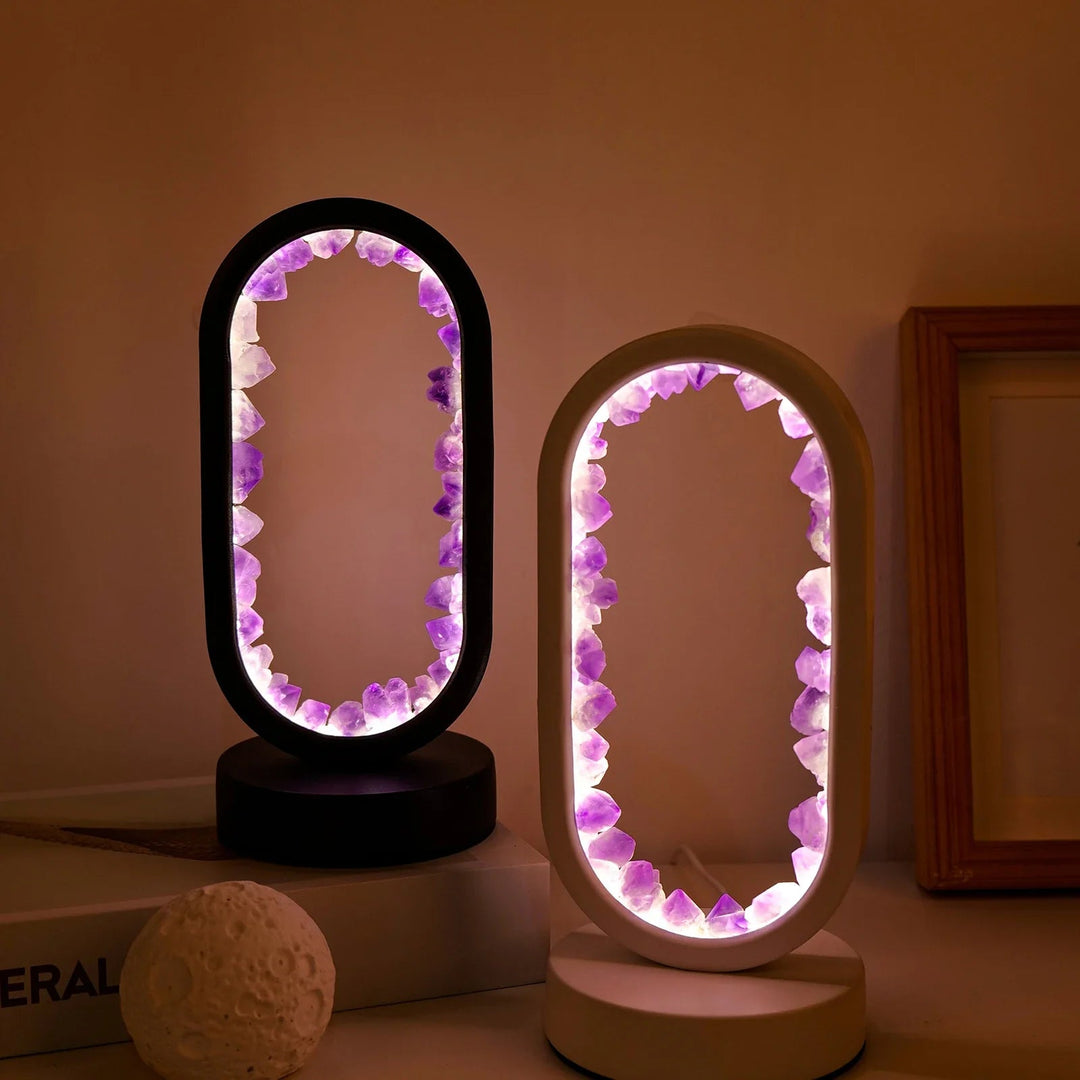 Handmade Amethyst Lamp - Serenith-Amethyst Raw Black-State of Style