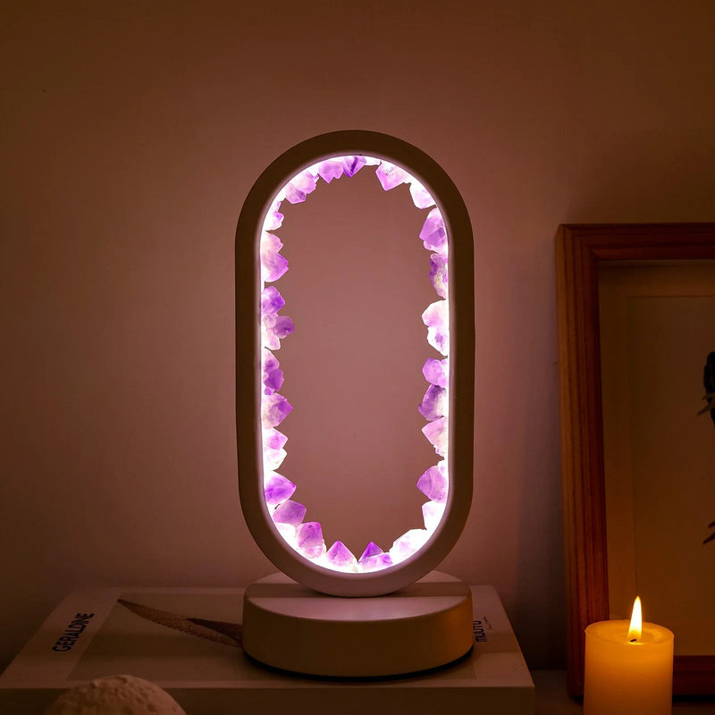 Handmade Amethyst Lamp - Serenith-Amethyst White-State of Style