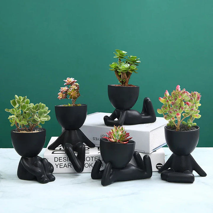 Handmade Ceramic Succulent Planter with Drainage Hole - TerraCotta-01-State of Style