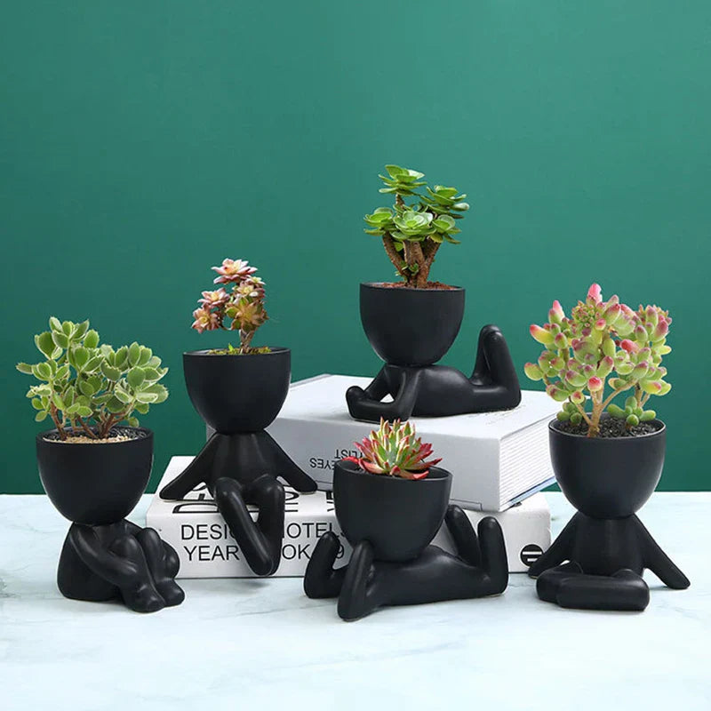 Handmade Ceramic Succulent Planter with Drainage Hole - TerraCotta-01-State of Style