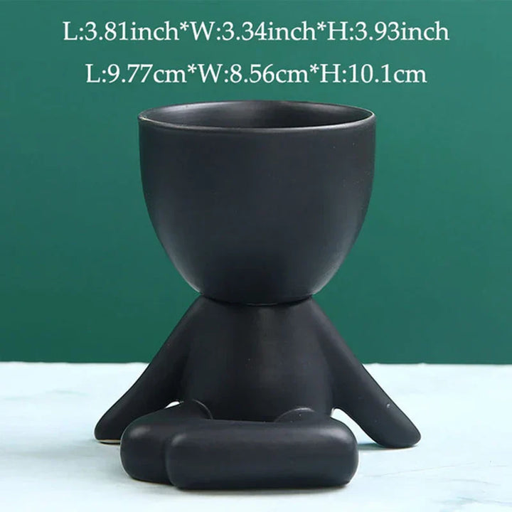 Handmade Ceramic Succulent Planter with Drainage Hole - TerraCotta-03-State of Style