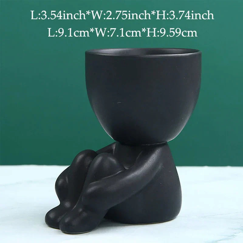 Handmade Ceramic Succulent Planter with Drainage Hole - TerraCotta-04-State of Style