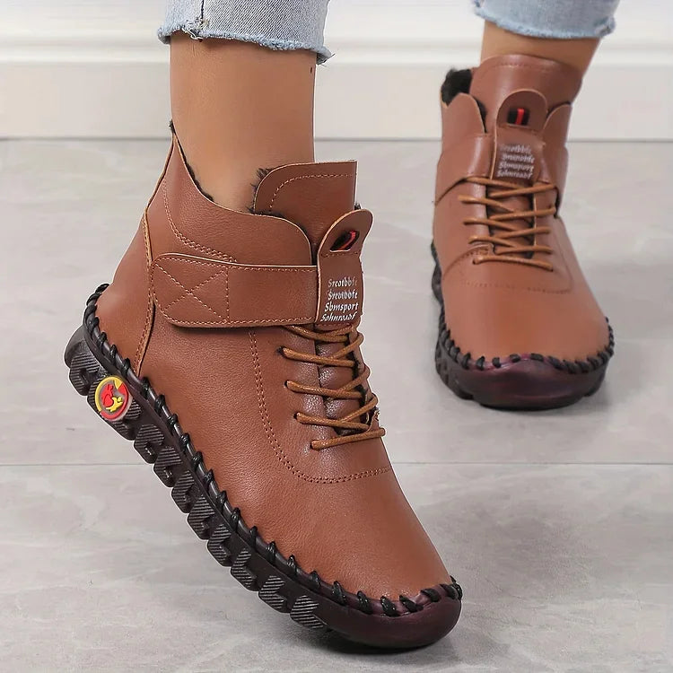 Handmade Comfort Sneaker Boots - Amara-Brown-5-State of Style