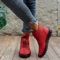 Handmade Comfort Sneaker Boots - Amara-Red-5-State of Style