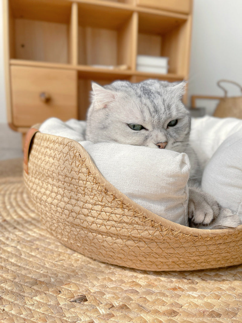 Handmade Comfortable Bed for Cats - LuxeSnooze-Man-S-State of Style