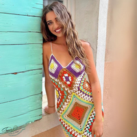 Handmade Crocheted Long Beach Dress in One Piece – Soleia-S-State of Style