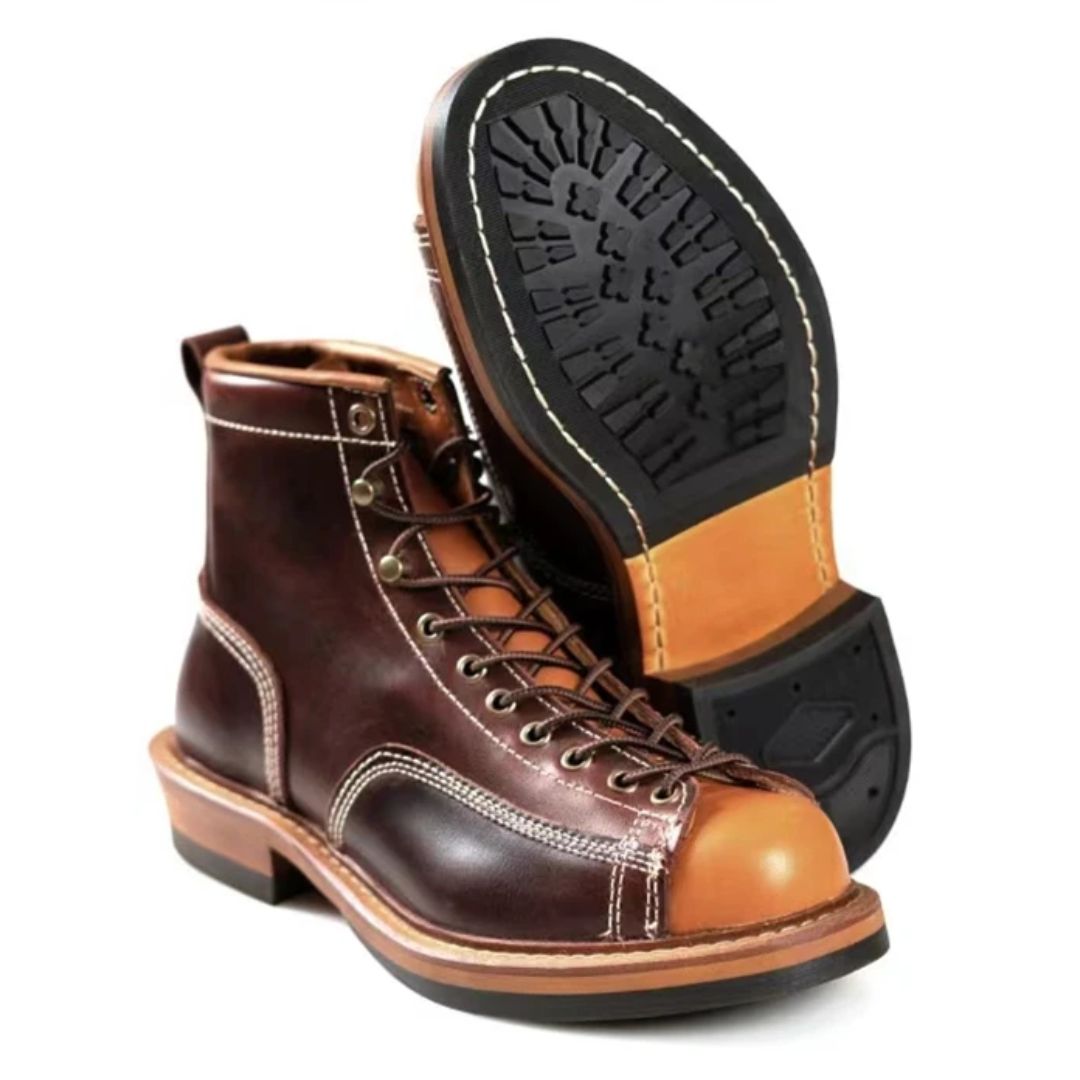 Handmade Leather Ankle Boots Lucas – Vintage British Style-Brown-5.0-State of Style