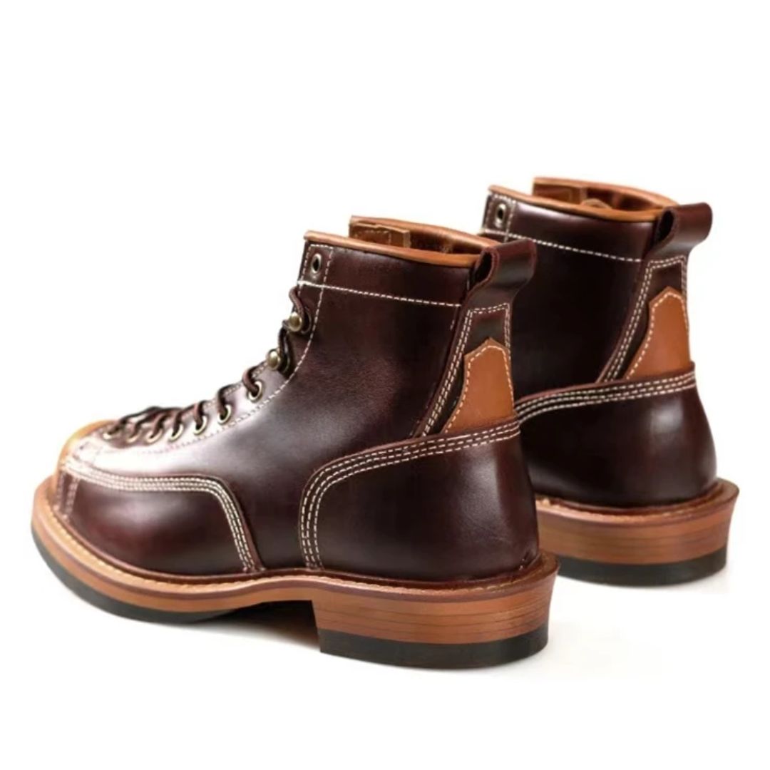 Handmade Leather Ankle Boots Lucas – Vintage British Style-Brown-5.0-State of Style