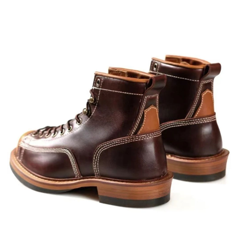 Handmade Leather Ankle Boots Lucas – Vintage British Style-Brown-5.0-State of Style