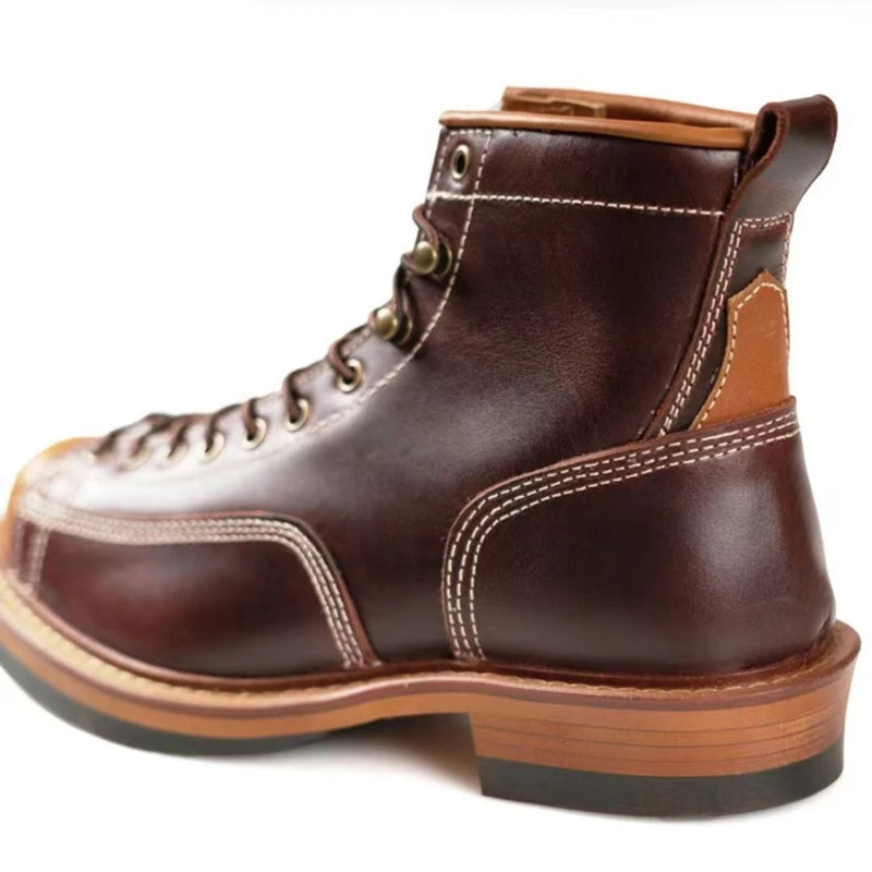 Handmade Leather Ankle Boots Lucas – Vintage British Style-Brown-5.0-State of Style