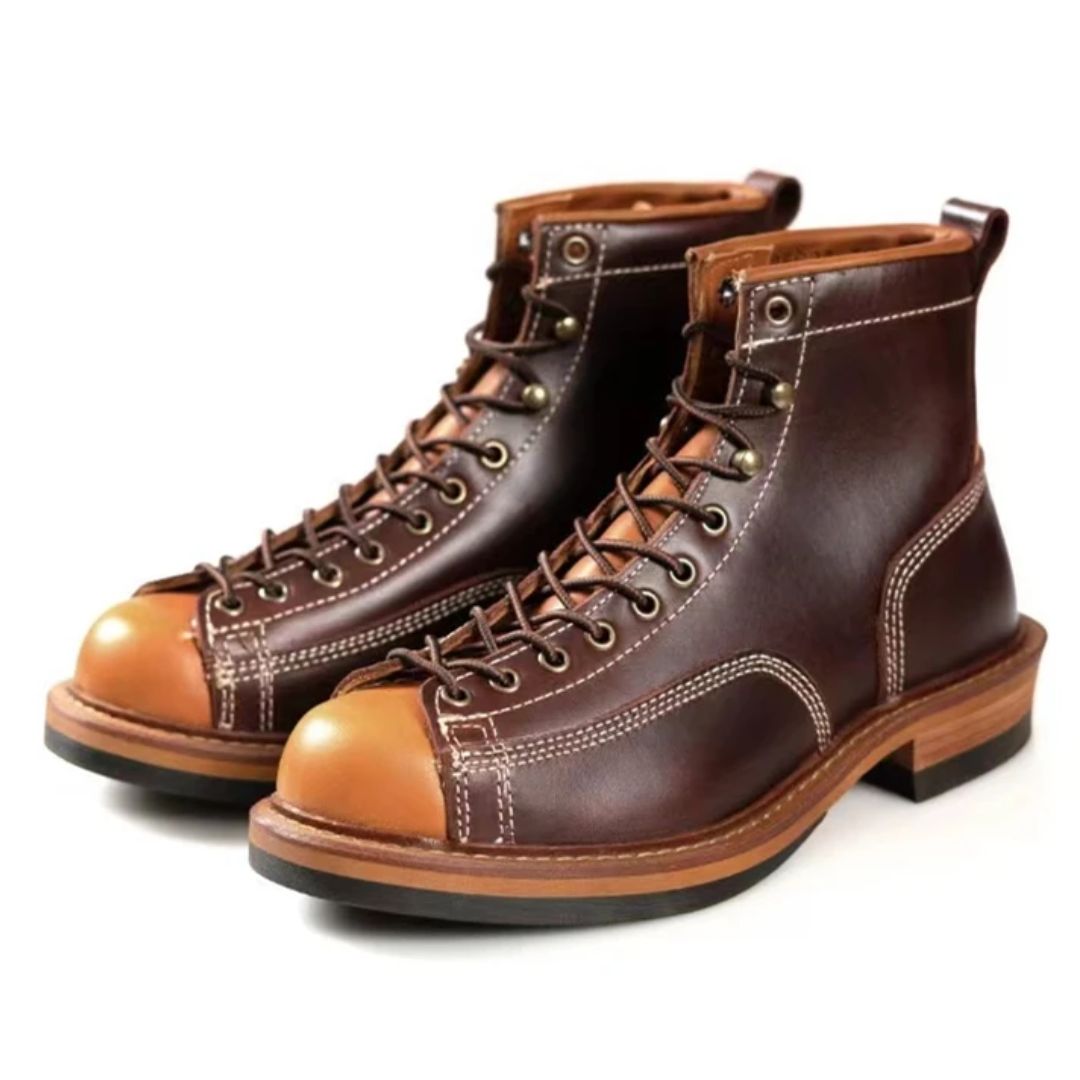 Handmade Leather Ankle Boots Lucas – Vintage British Style-Brown-5.0-State of Style