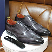 Handcrafted men's leather Oxford shoes – Valentin