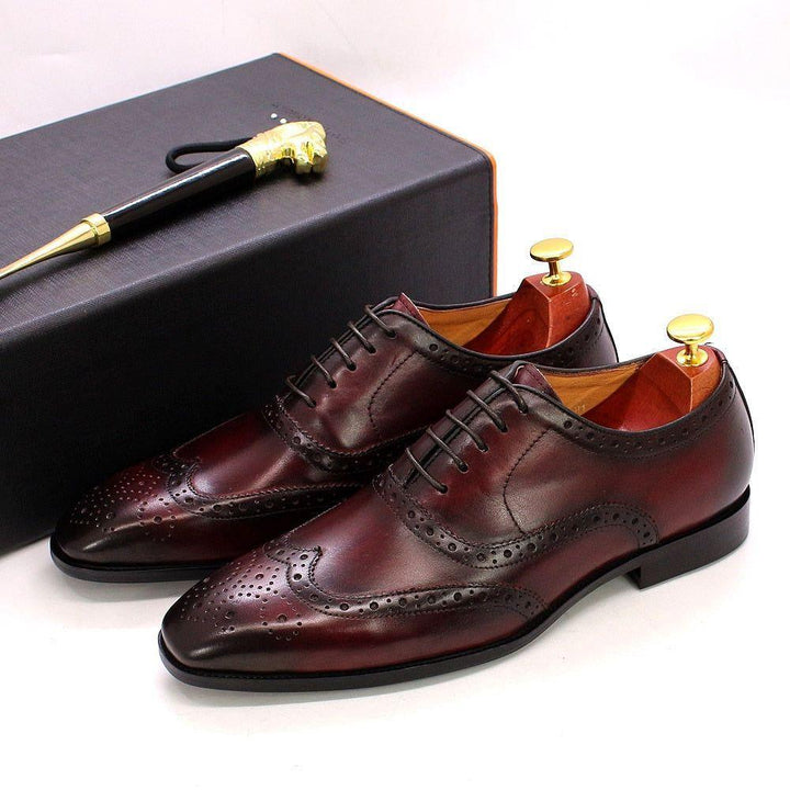 Handcrafted men's leather Oxford shoes – Valentin
