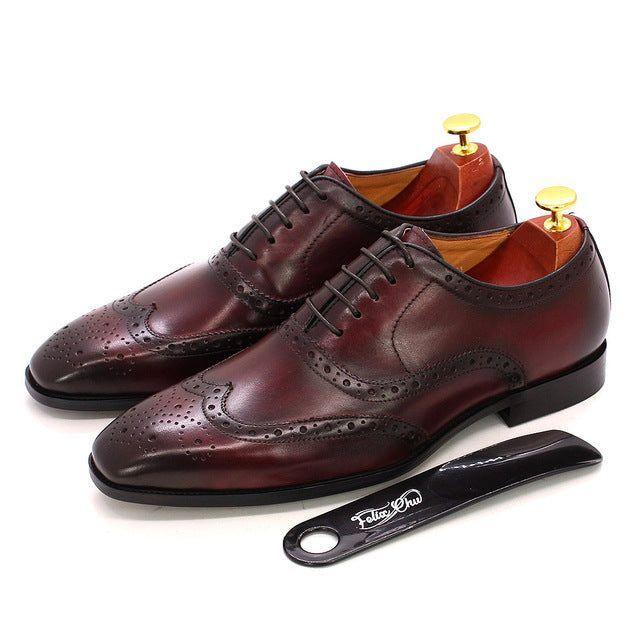 Handcrafted men's leather Oxford shoes – Valentin