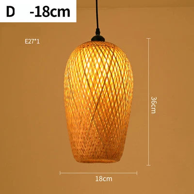 Handmade Rattan Pendant Lamp - RayaLicht-D - 18 cm-State of Style