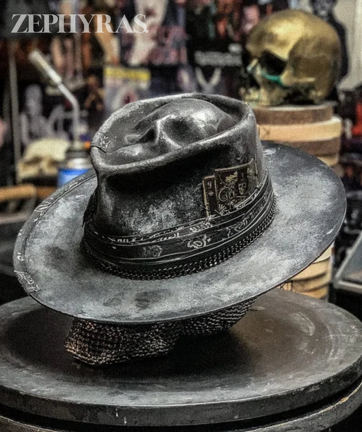 Handmade Skull Hat - Raven-State of Style