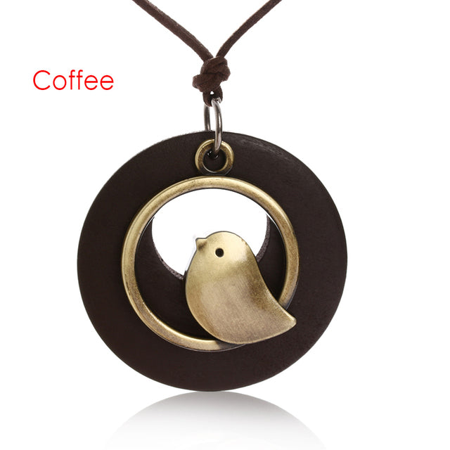 Handmade Vintage Leather Arrow Pendant Necklace-Coffee-State of Style