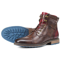 Handmade Vintage Leather Boots Wagner – Classic Zip-Up Design-Brown-6.5-State of Style