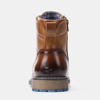 Handmade Vintage Leather Boots Wagner – Classic Zip-Up Design-Grey-6.5-State of Style