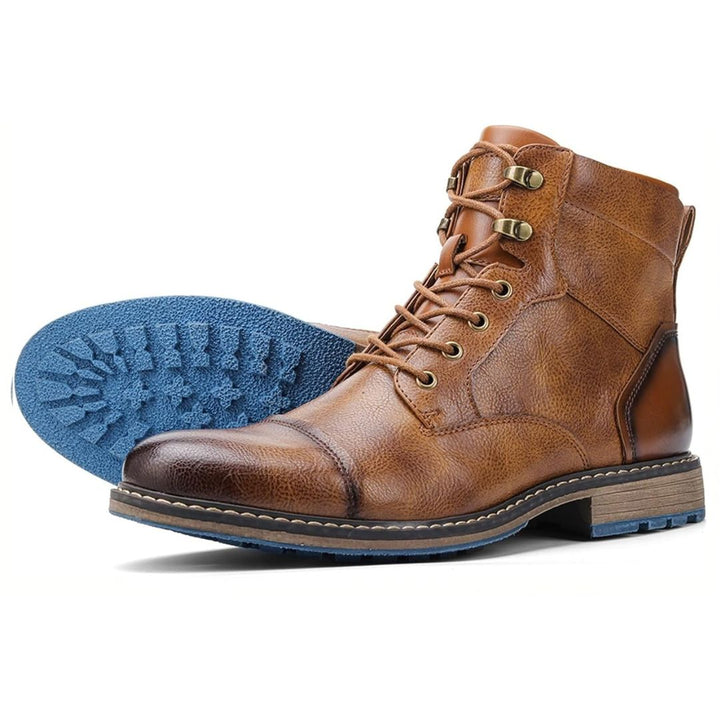 Handmade Vintage Leather Boots Wagner – Classic Zip-Up Design-Yellow-6.5-State of Style