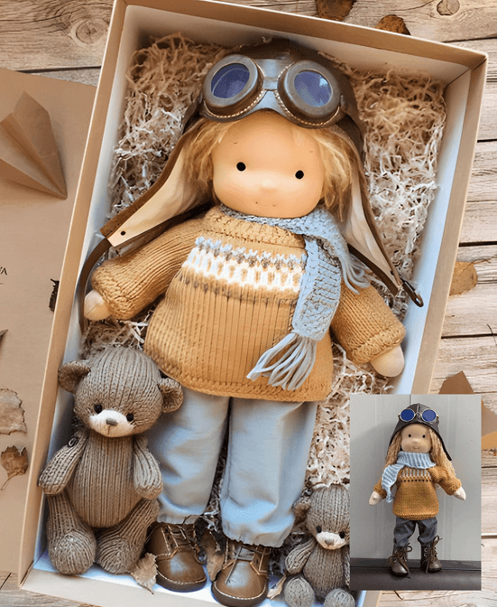Handmade Waldorf Cuddle Doll - Poppi-B-State of Style