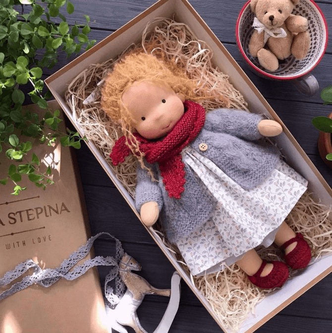 Handmade Waldorf Cuddle Doll - Poppi-K-State of Style
