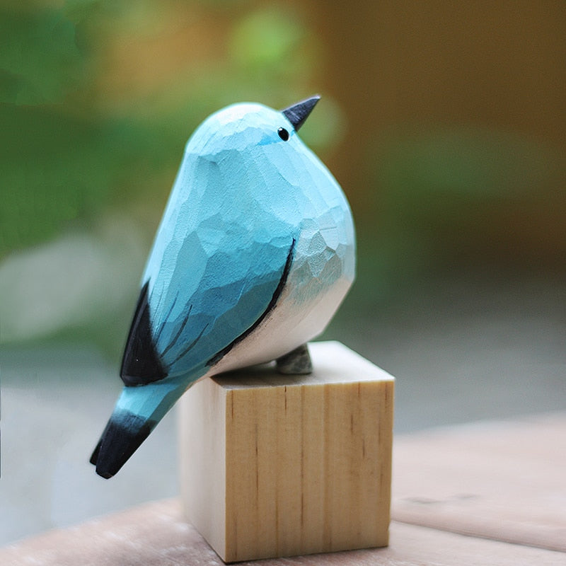 Handmade Wooden Birds - AuriBirds-Bluebird-State of Style