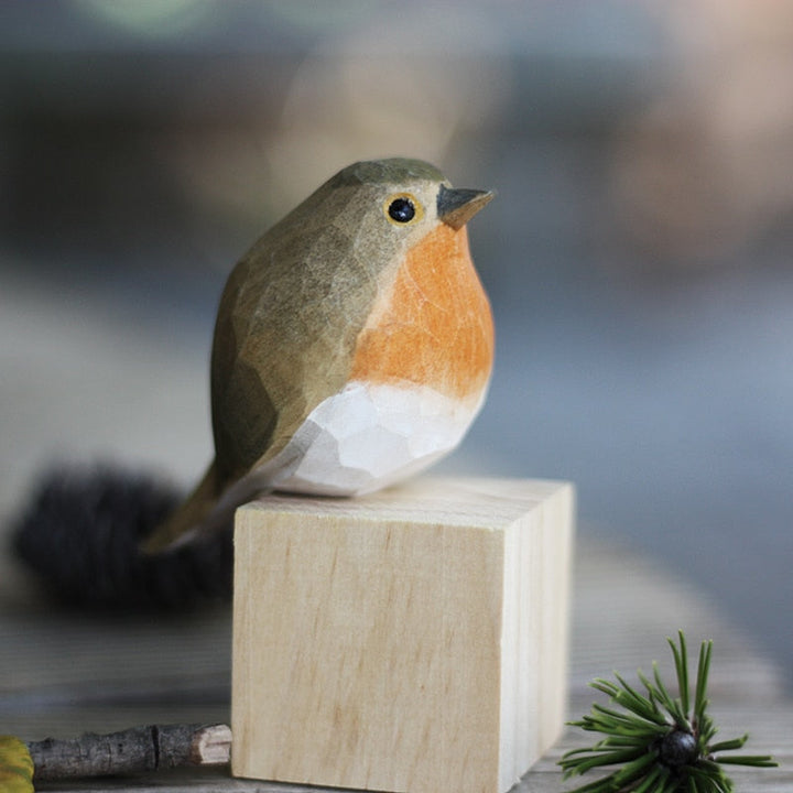 Handmade Wooden Birds - AuriBirds-Robin-State of Style