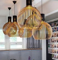 Handmade Wooden Pendant Lamp - RustikAura-Classic wood-23 cm-State of Style