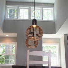 Handmade Wooden Pendant Lamp - RustikAura-Classic wood-23 cm-State of Style