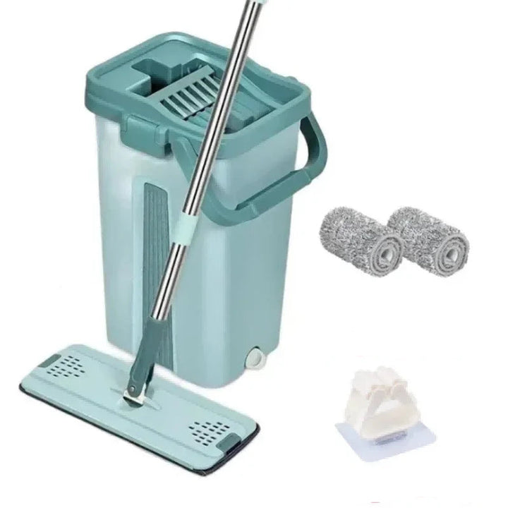 Handsfree Flat Press Mop with Bucket - FlexiMop-Mop with 2 cloths-State of Style