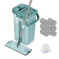 Handsfree Flat Press Mop with Bucket - FlexiMop-Mop with 6 cloths-State of Style